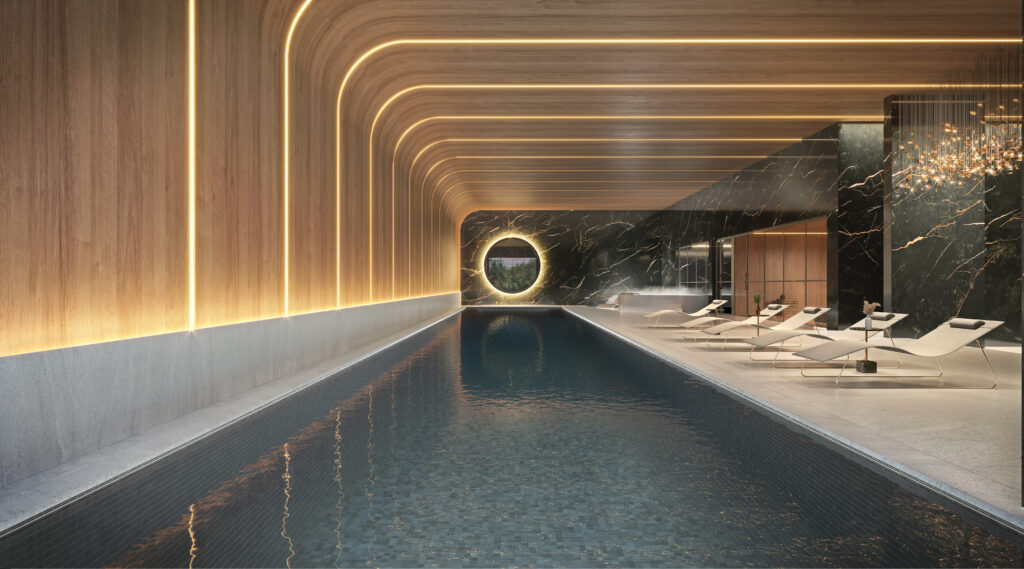 Piscina Coberta Com Raia De 25 M Do Soleil By Boca Do Lobo, Perspectiva Ilustrada
